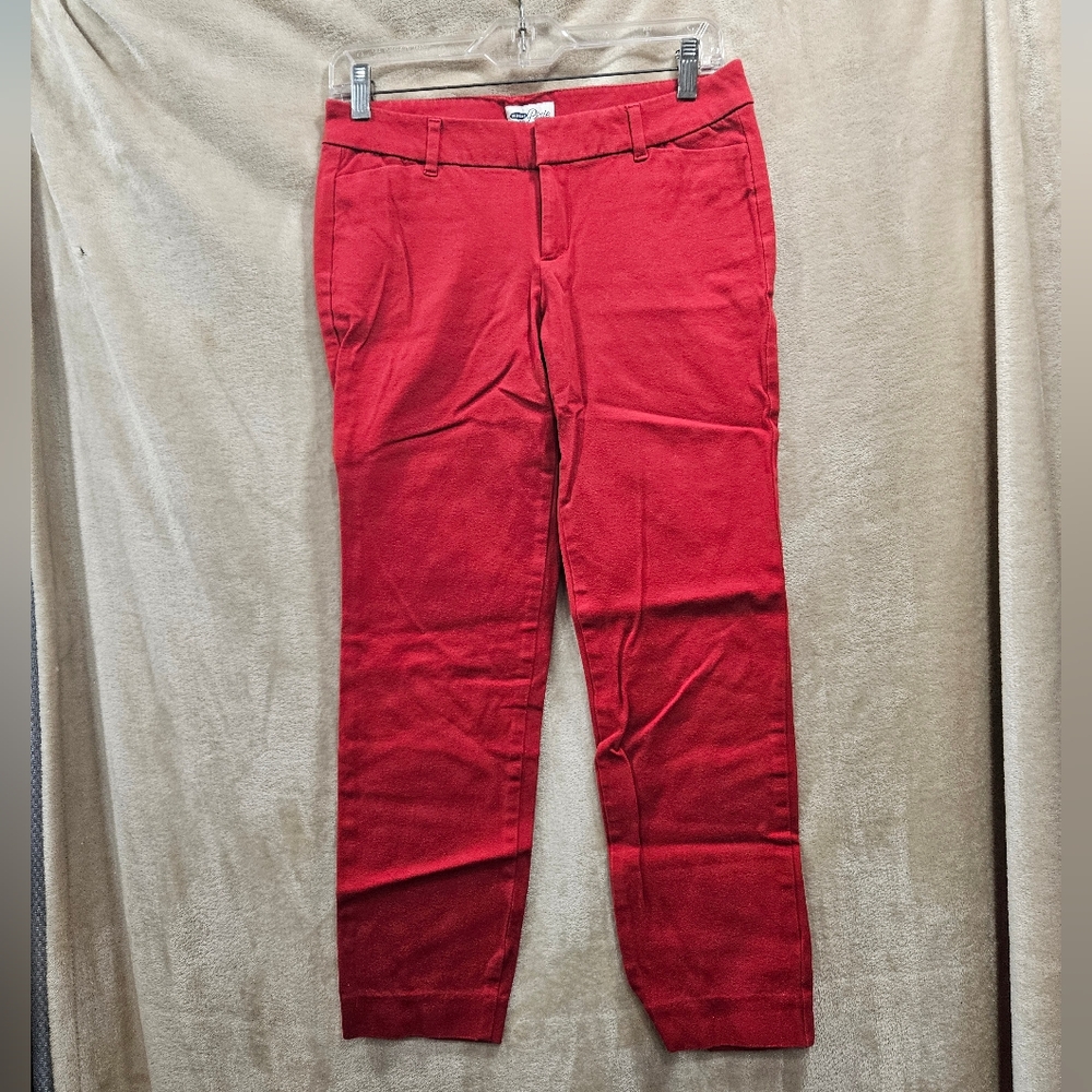 Womens Old Navy Pixie Red Slacks Pants Size 6